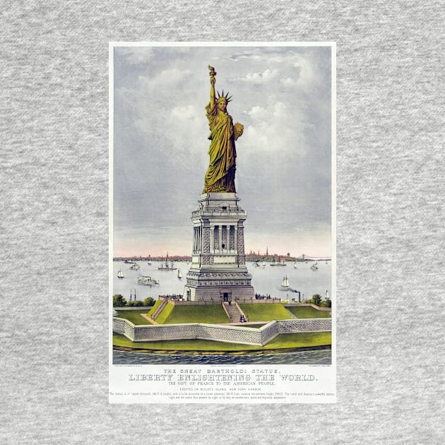 Statue of Liberty Historical Lithograph (1886) by Bravuramedia